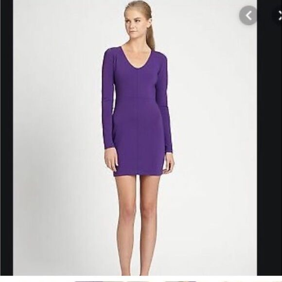 Robert Rodriguez Purple Bodycon Dress Size 2 NWT - Picture 1 of 9